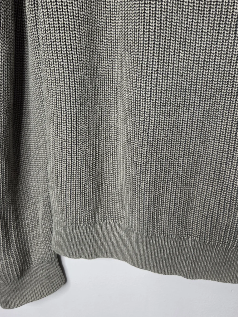 Madewell Cotton Shaker Stitch Crewneck Greenish Gray